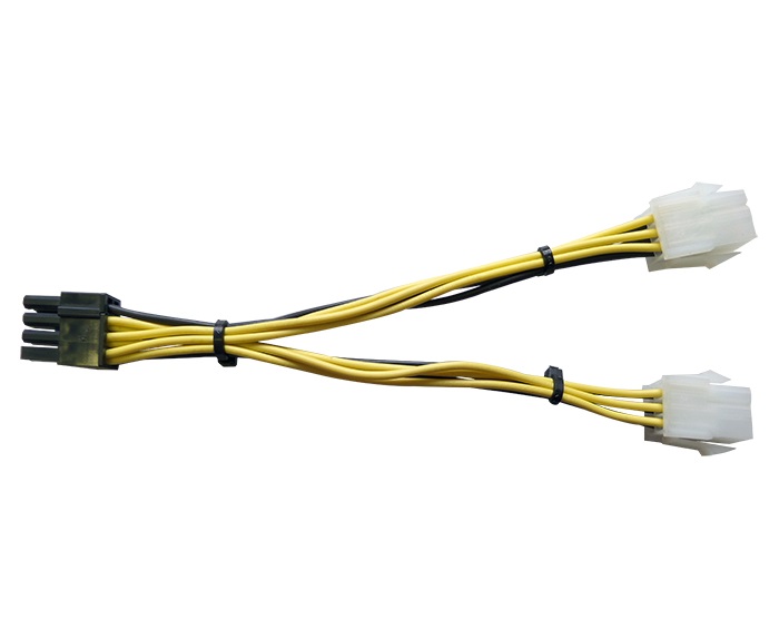 Cabo Adaptador conversor 2+6 pinos PCI-Express para 6 pinos Mini-fit